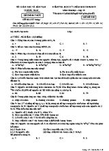 Đề kiểm tra học kỳ I môn Hóa học Lớp 10 - Mã đề 310 - Năm học 2018-2019 - Sở giáo dục và đào tạo Quảng Nam